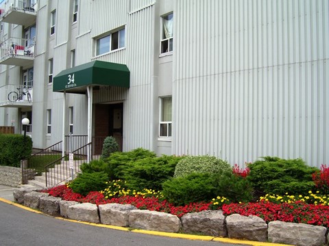 A building with the number 34 on it.
