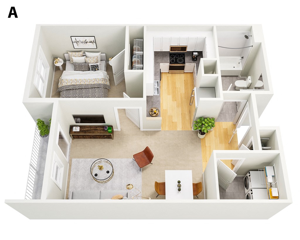 a floor plan of a home with a bedroom and a living room