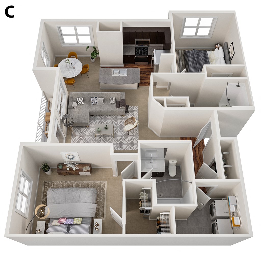 a view of the living room from the top of the house