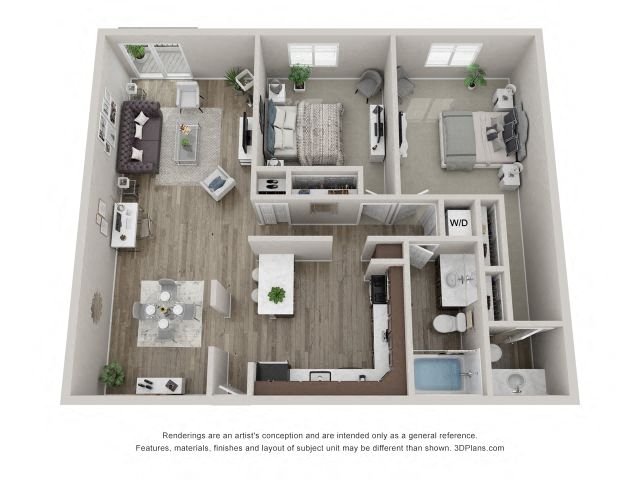 Hawthorne Layout Floor Plan at Carol Stream Crossing, 535 Thornhill Drive, Carol Stream, Illinois
