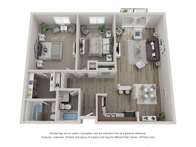 Spruce Layout Floor Plan at Carol Stream Crossing, 535 Thornhill Drive, Carol Stream, Illinois