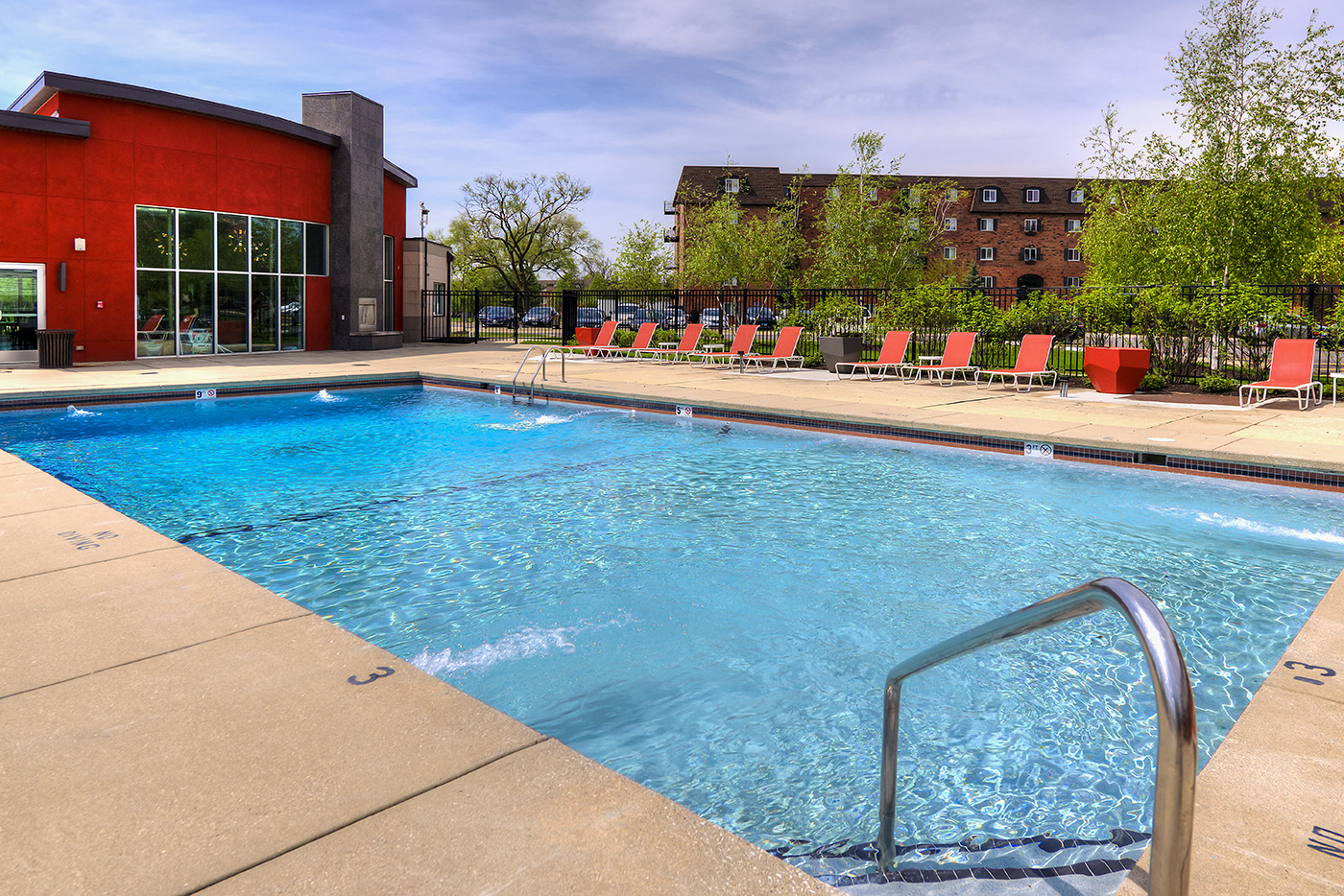 Pool Side Relaxing Area, at Carol Stream Crossing, Illinois, 60188