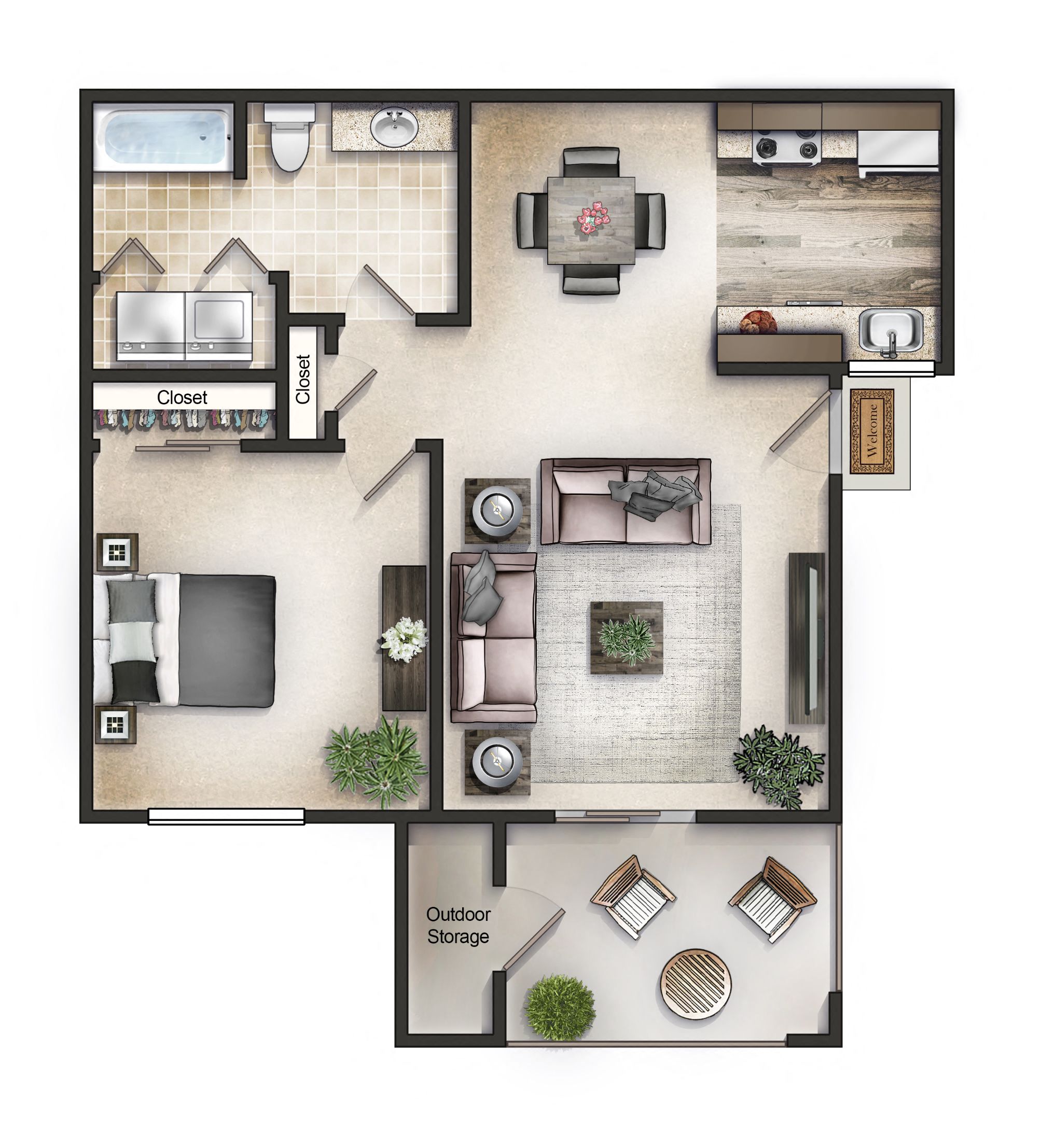 Highland Hills 1Bed1Bath