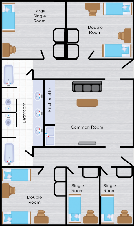 5 Bedroom Large Single