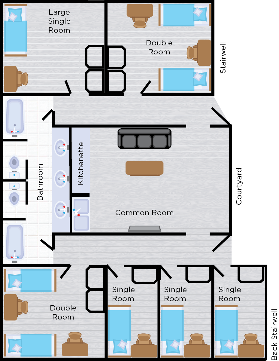 6 Bedroom Large Single