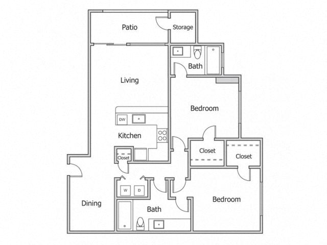 1 2 3 Bedroom Luxury Apartments The Grove Deer Valley Suite A Floorplan