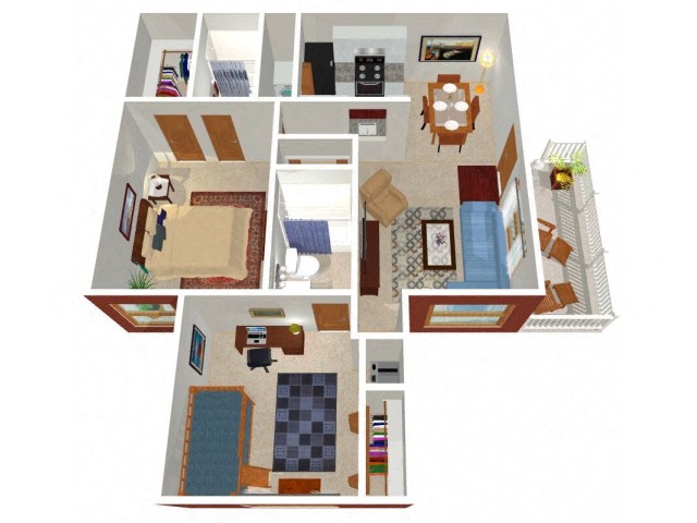 Forest Ridge 2 Bedroom Oakwood Floor Plan