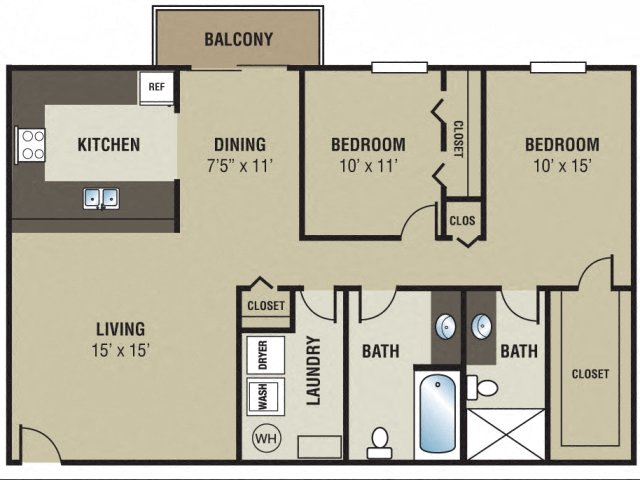 Georgetown Park Apartments Bennington Floor Plan