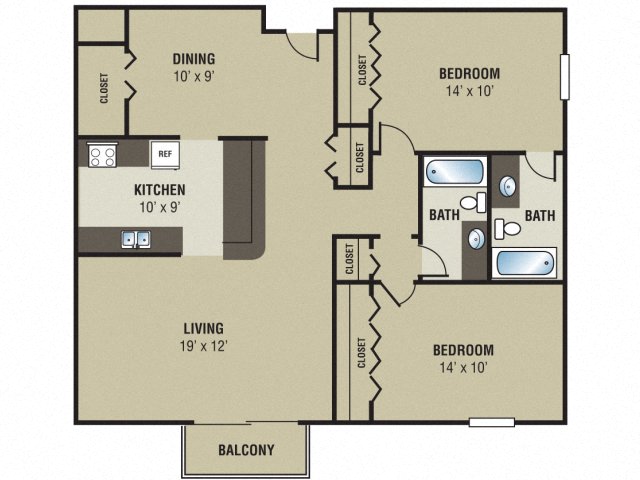 Georgetown Park Apartments Bradford Floor Plan