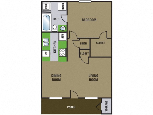Meadow Walk 1 Bedroom Floor Plan A1