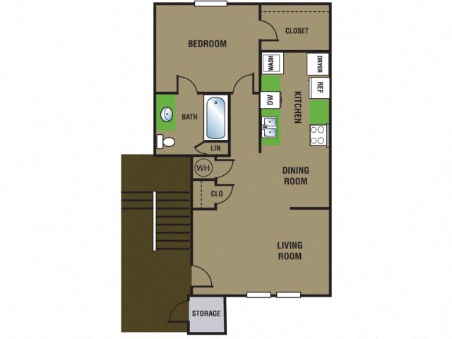 Meadow Walk 1 Bedroom Floor Plan A2