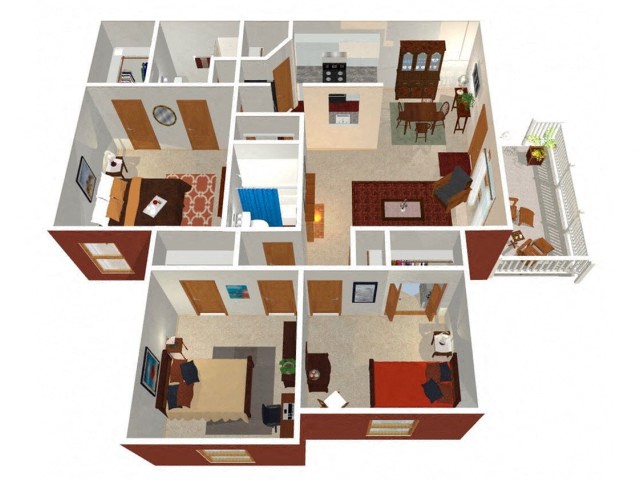 Park Hill at Fairlawn Greenwich Floor Plan 3D
