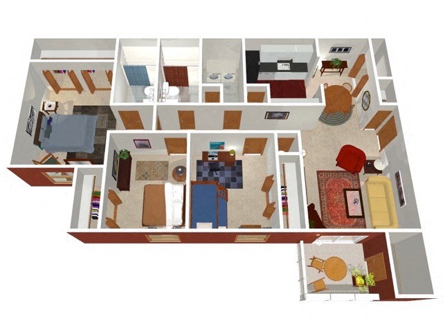 Three Oaks Apartments Oak Floor Plan