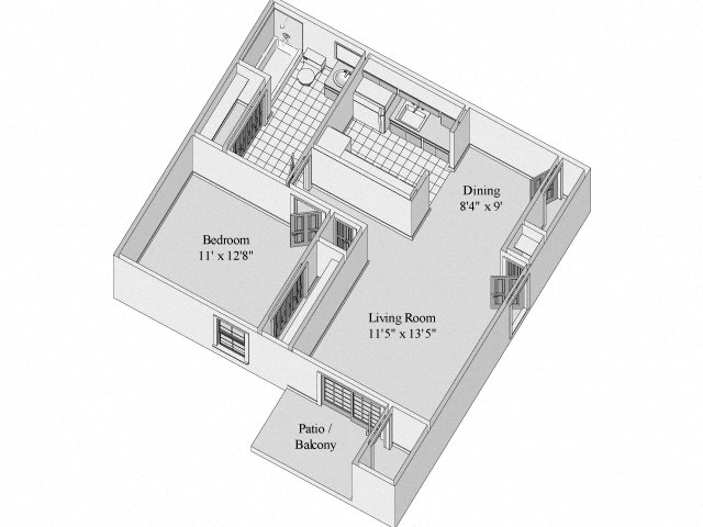 Wildwood Apartments The Rose Floor Plan