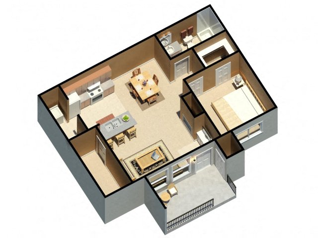 Willows of Coventry Apartments Eden Floor Plan
