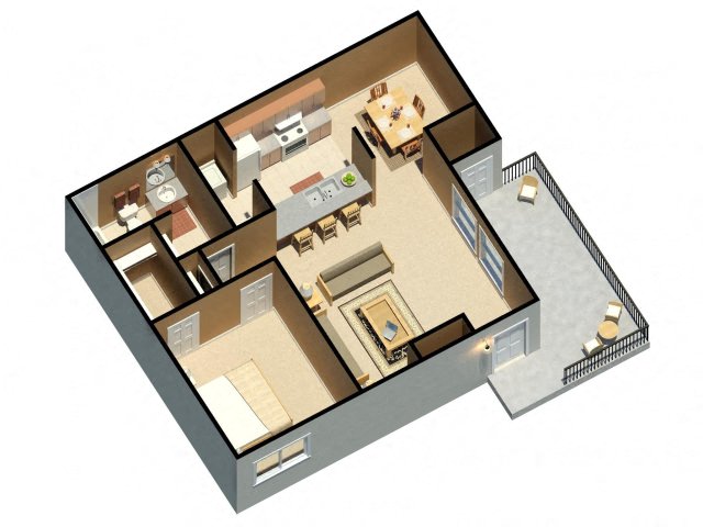 Willows of Coventry Apartments Freemont Floor Plan