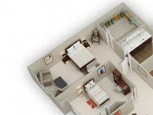 Three Bedroom Two Bathroom Floor Plan Jasmine