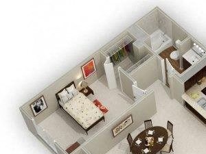 Two Bedroom Two Bathroom Floor Plan Juniper