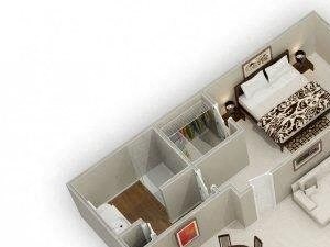 Two Bedroom Two Bathroom Floor Plan Oak