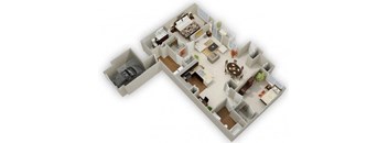 Two Bedroom Two Bathroom Floor Plan River