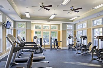 Fully equipped fitness center with cardio and strength equipment