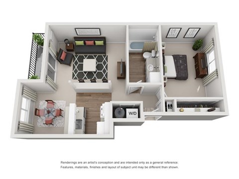 Floor plan at Canyon Park, Beaverton,Oregon