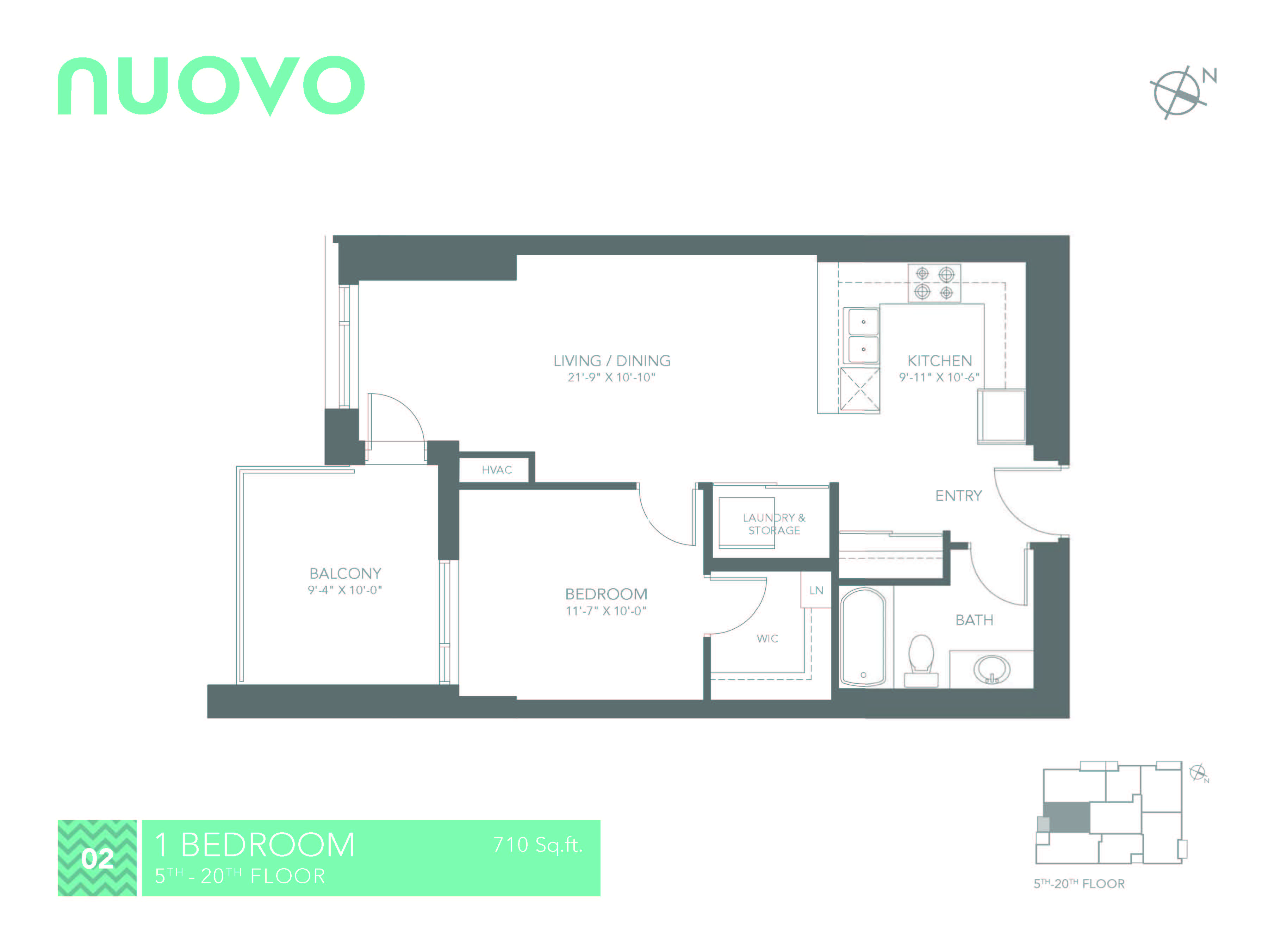 New Nuovo Apartments in Ottawa 1 Bedroom, 1 Bathroom