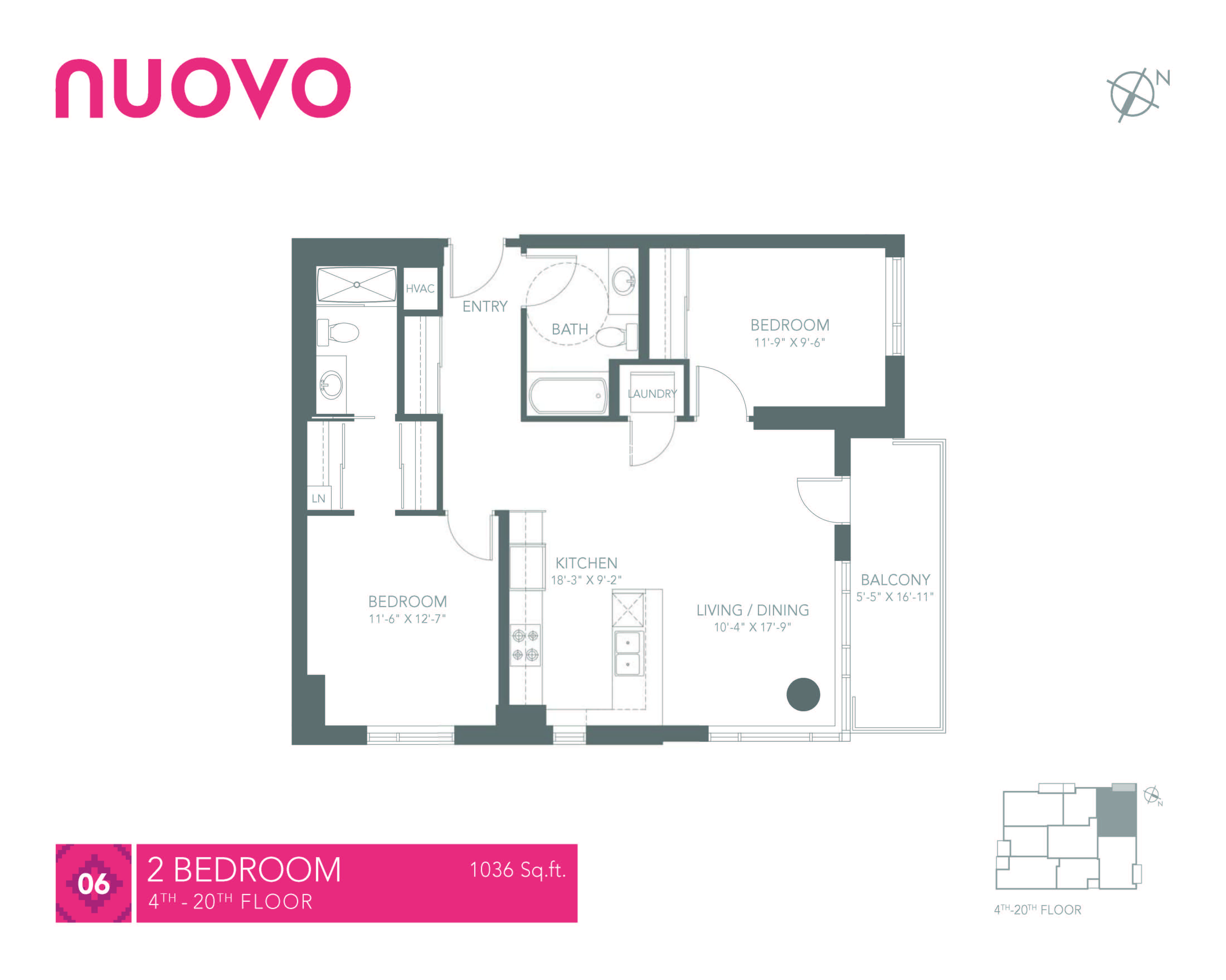 New 2 bedroom, 2 bathroom Nuovo Apartments in Ottawa