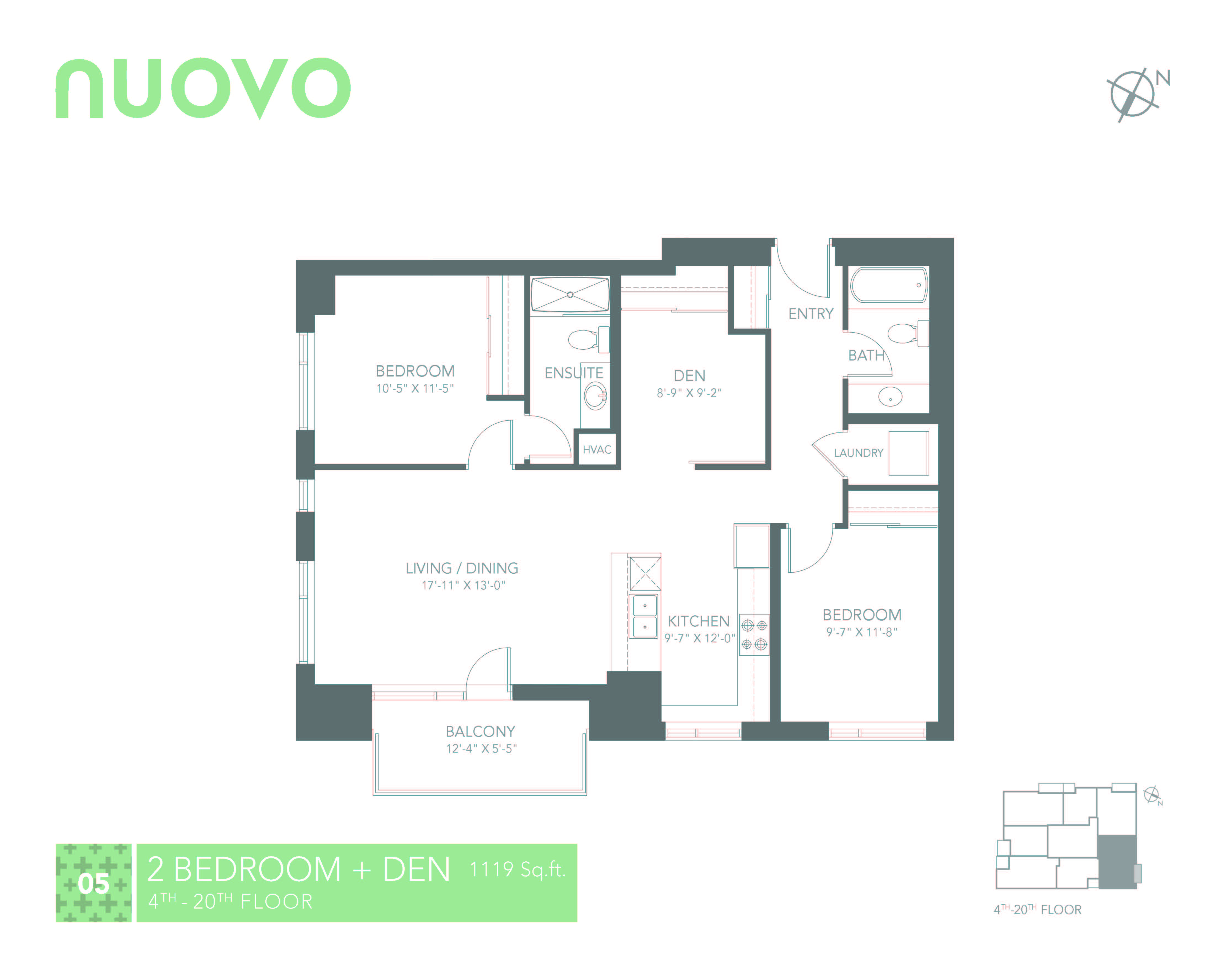New 2 bedroom, 2 bathroom Nuovo Apartments in Ottawa