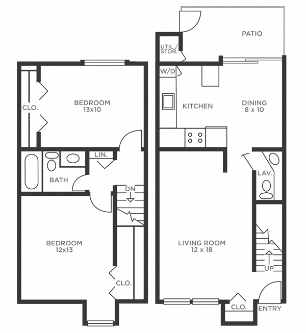 Two Bedroom Townhome