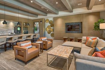 Posh Lounge Area In Clubhouse at Windsor Lantana Hills, Austin, TX, 78735