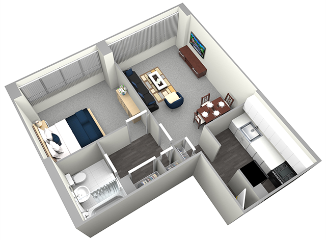ASHFORD - MID RISE - 1 BEDROOM (UNIT 04)