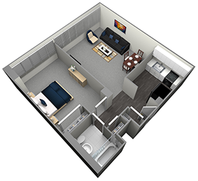 EVERGREEN - MID RISE - 1 BEDROOM (UNIT 07)