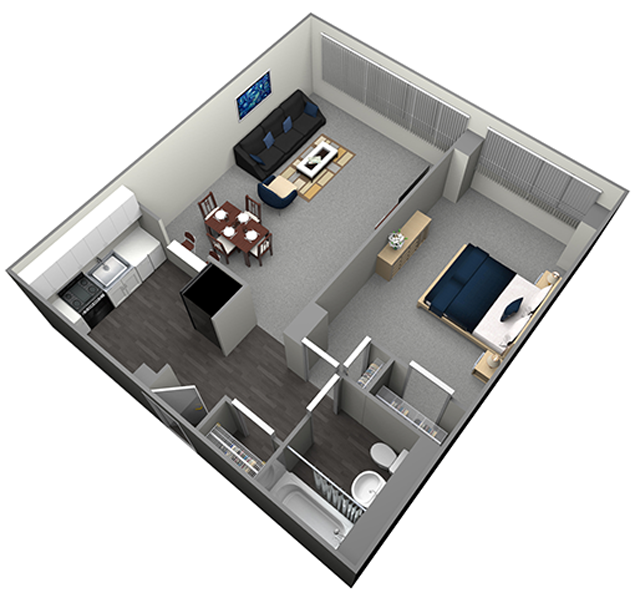 HYDE PARK - MID RISE - 1 BEDROOM (UNIT 06)