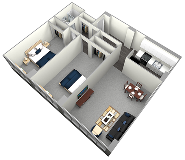 KING - MID RISE - 2 BEDROOM (UNIT 00,08)