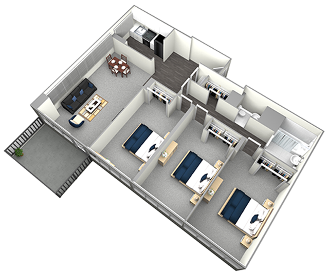 SHERIDAN - HIGH RISE - 3 BEDROOM (UNIT 14,15)