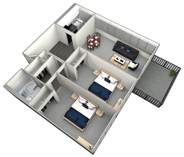 TALBOT - HIGH RISE - 2 BEDROOM (UNIT 00,01)