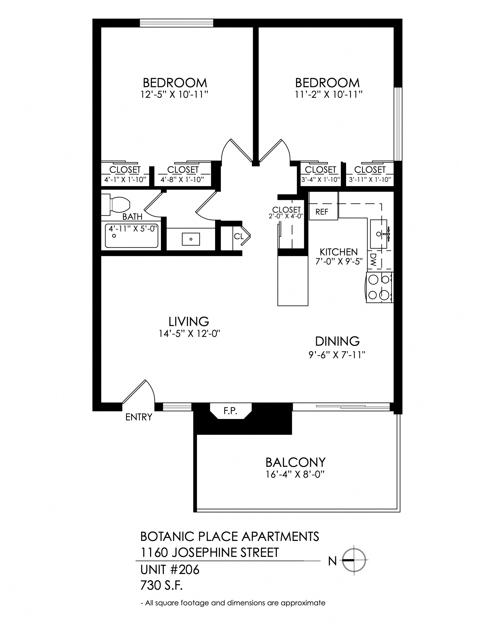 Two Bedrooms One Bathroom