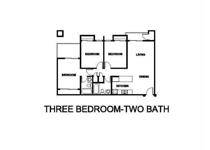 Two Bedroom Two Bath Floor plan Two Bedroom Two Bath Floor plan at Renaissance Terrace, Long Beach, 90813