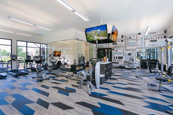 Gym at Apres Apartments in Denver, CO