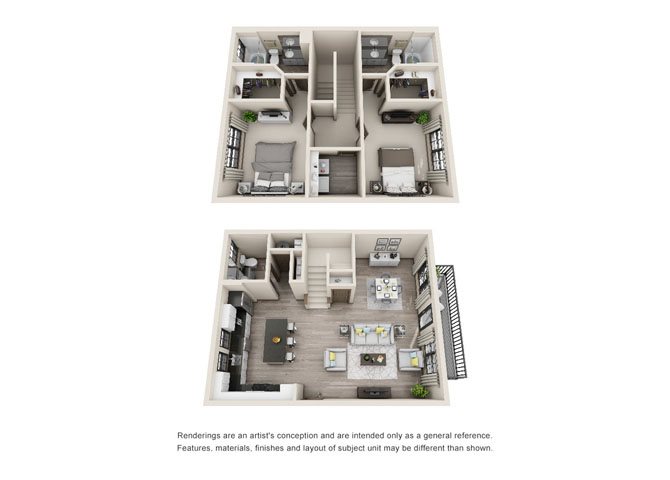 B4- Two Bedroom/Two Bath- 1439 sf Floor Plan 11