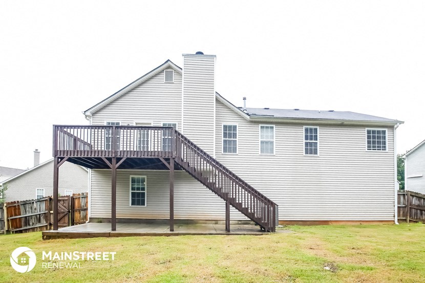 the views of the deck from the back of the home