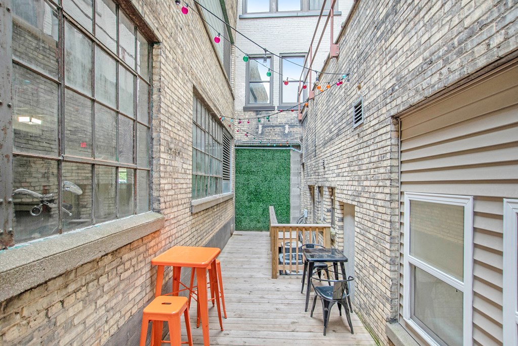 The Lofts Apartments In Grand Rapids, MI Outdoor Patio Area