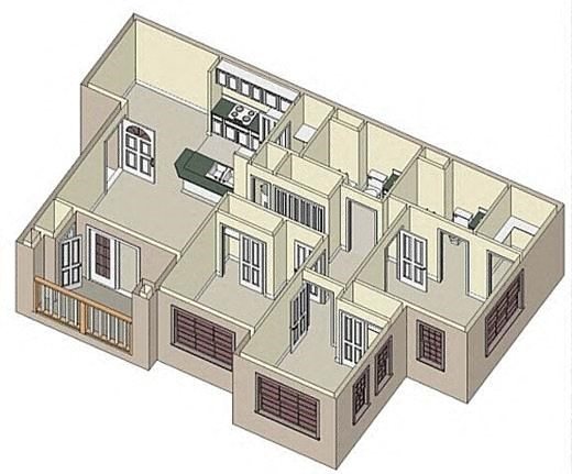 Highland by Vintage | Three bedrooms Two bathrooms 3D floor plan 3X2 units available at Highland by Vintage | Roseville, CA 95678