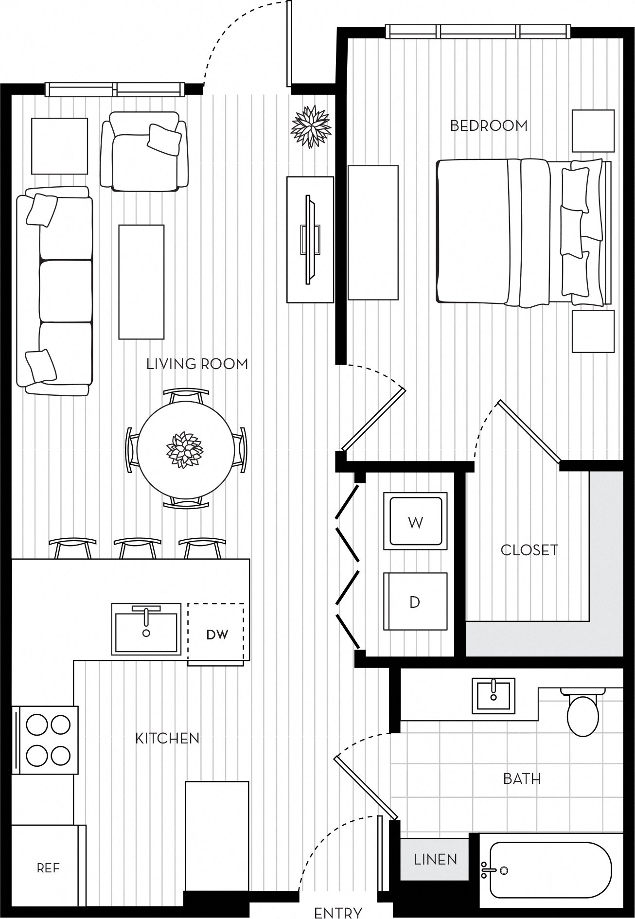 Floor Plans of Voda in Kirkland, WA