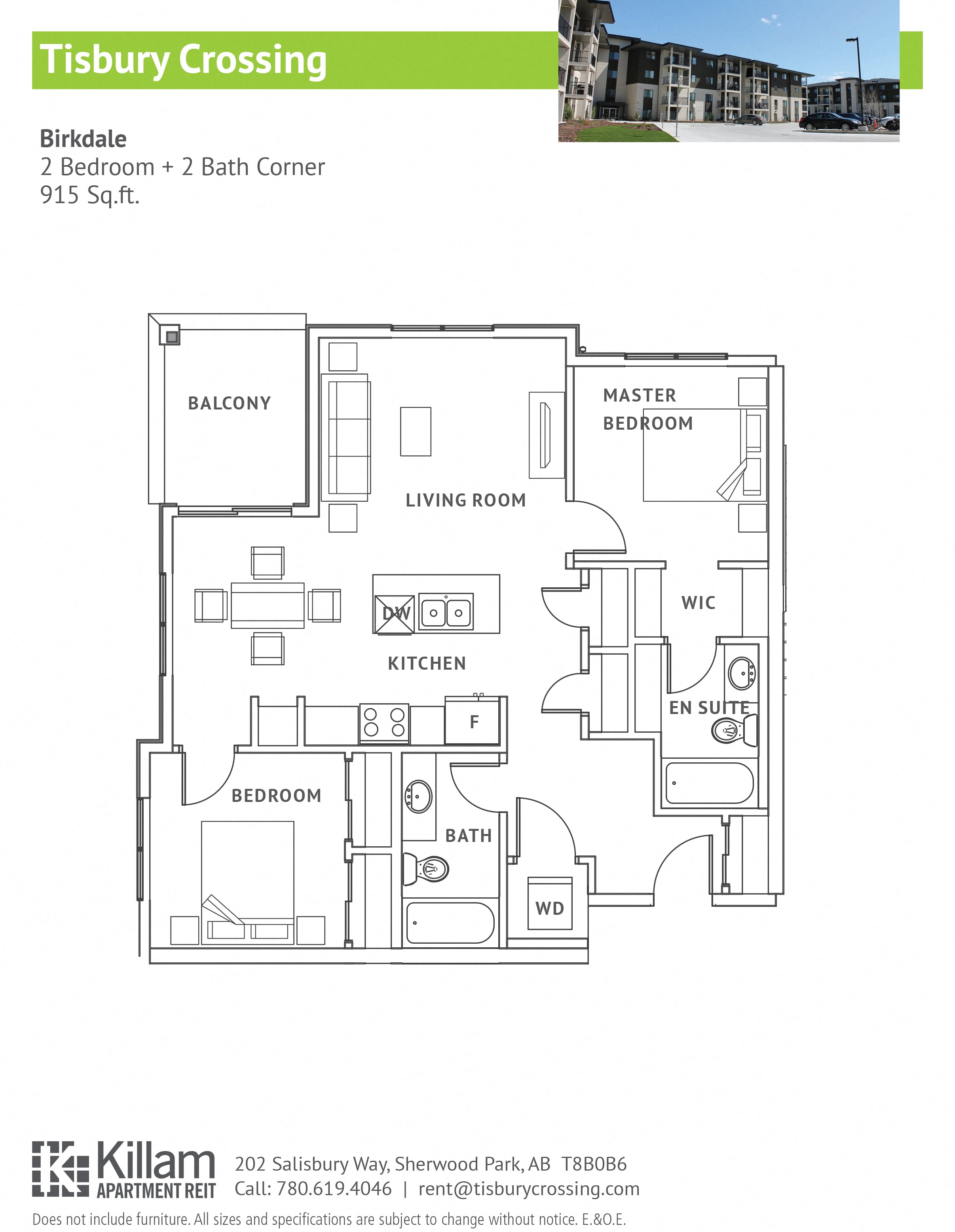 Birkdale 2 Bedroom + 2 Bath Corner