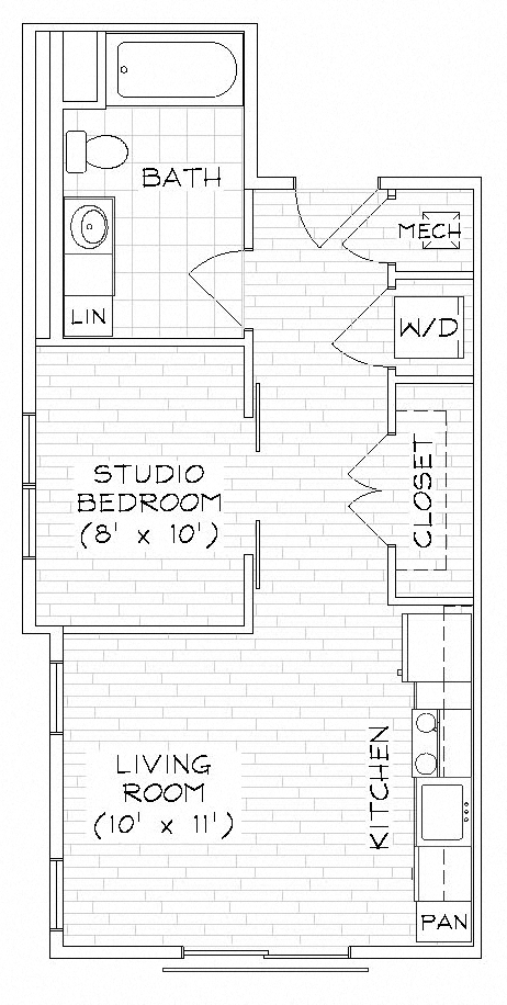 A9 Floor Plan at Piazza on West Pine, Saint Louis, 63108
