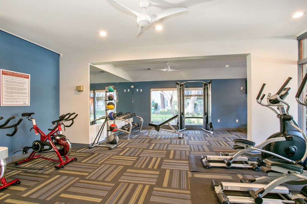 the gym at the preserve at polo terrace