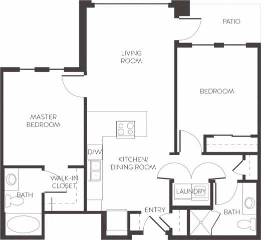 Arapahoe Denver, CO City House Apartments 2 bedroom 2 bath