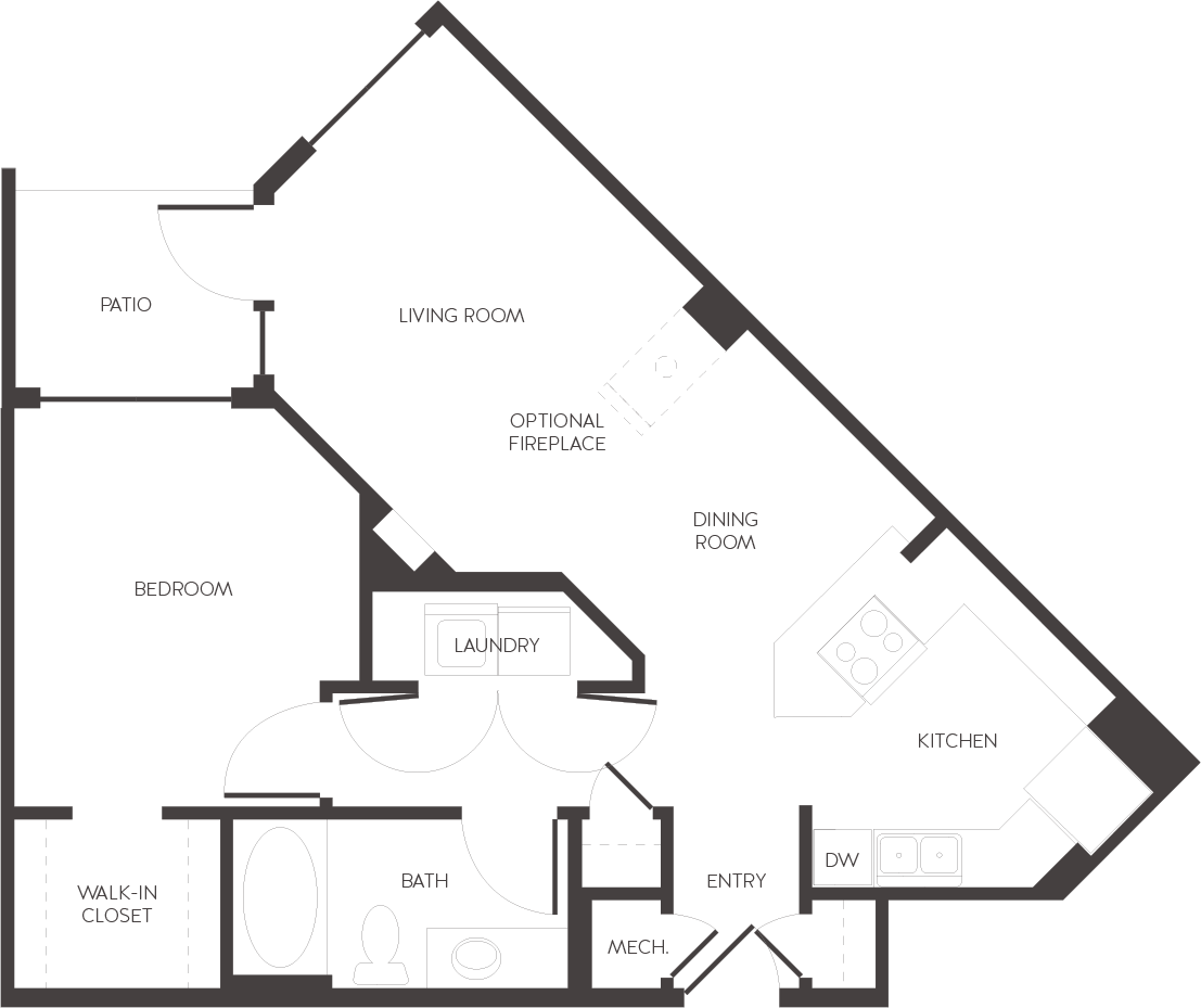 Denver, CO City House Apartments 1 bedroom 1 bath